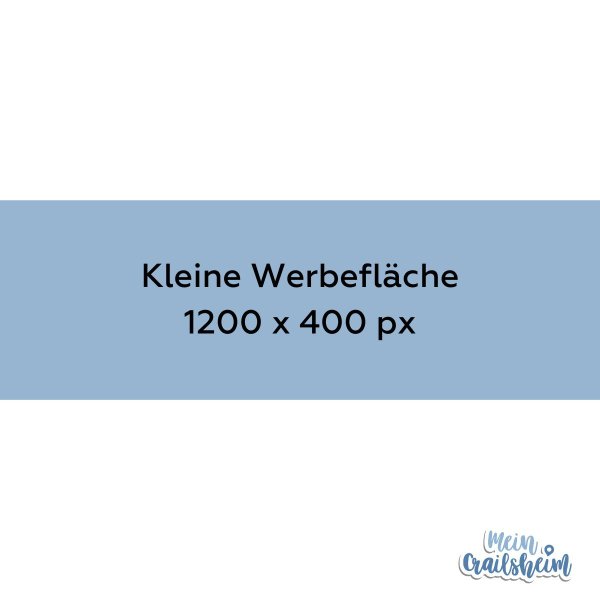 Werbebanner "meinCrailsheim" App - KLEIN (Bruttopreis)